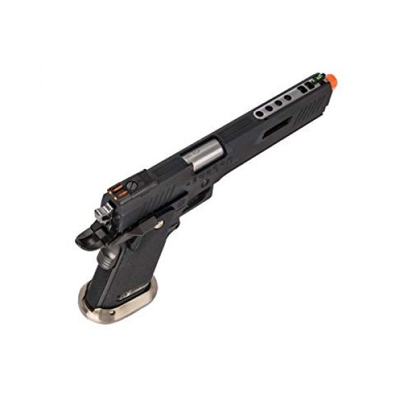 Lancer Tactical Airsoft Pistol 3 Lancer Tactical WE-Tech Hi-Capa 6" IREX Full Auto Competition GBB Airsoft Pistol Black with Markings