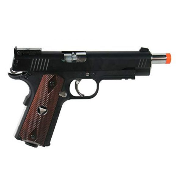 WinGun Airsoft Pistol 4 WG Special Combat Pistol 1911 CO2 Blowback Airsoft Pistol Black with Brown Grip