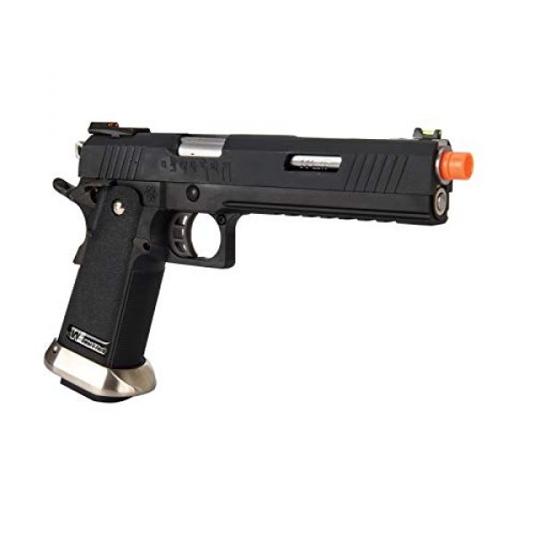 Lancer Tactical Airsoft Pistol 4 Lancer Tactical WE-Tech Hi-Capa 6" IREX Full Auto Competition GBB Airsoft Pistol Black with Markings
