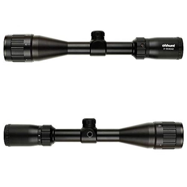 WINFREE Rifle Scope 7 WINFREE 3-9X40 Mil Dot Rifle Scope Optics Optical Scope for Hunting 1 inch Tube with 20mm Picatinny Rings