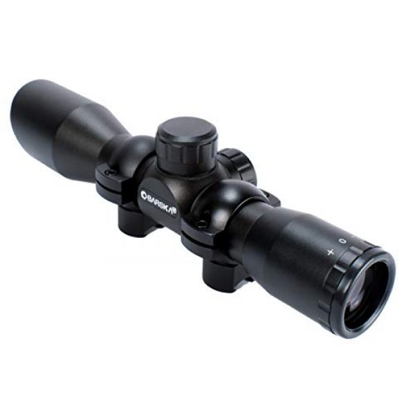 BARSKA Rifle Scope 4 BARSKA AC13490 Plinker-22 Rifle Scope 4x32 30/30 Reticle with Rings