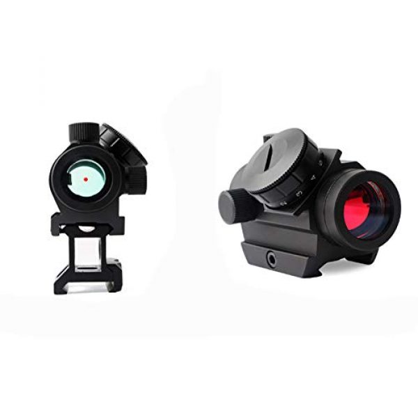 MUJING Rifle Scope 2 Red Dot Sight 1X25 Sights Reflex with 20mm Rail Mount & Increase Riser Rail