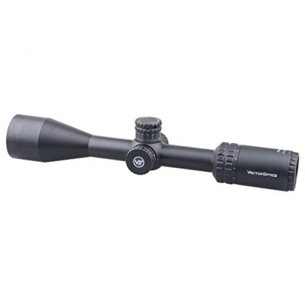 Vector Optics Rifle Scope 4 Vector Optics Hugo 3-12x44 Second Focal Plane (SFP) Riflescope, 25.4mm Tube, 1/4 MOA Per Click Adjustment, Turret Lock System, Free Mount Rings, Lens Caps, 3 Inches Sunshade