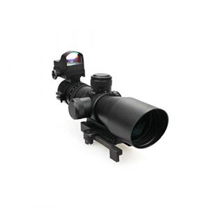 DJym Rifle Scope 1 DJym 3-9X42E and HD107R Combined Sights, Rifle Scope Waterproof, Shockproof and Anti-Fog