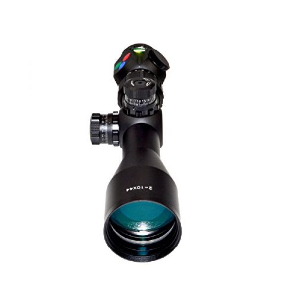 Presma Rifle Scope 3 PRESMA 2-10x44 Hunting Rifle Scope with RXR Illuminated Red, Green and Blue Mil-Dot Glass Reticle