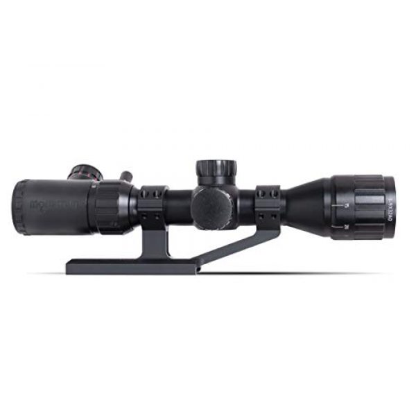 Monstrum Rifle Scope 1 Monstrum 3-9x32 AO Rifle Scope with Illuminated Range Finder Reticle and Parallax Adjustment | ZR255 H-Series Offset Scope Mount | Bundle