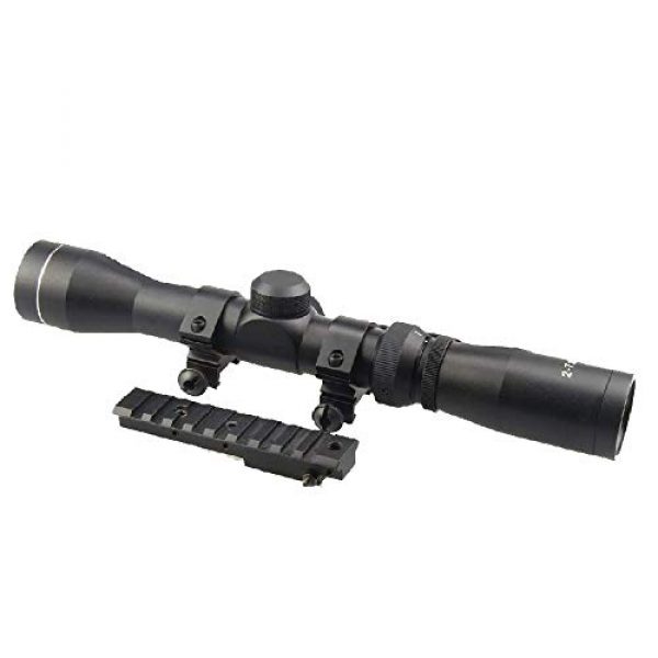 GOTICAL Rifle Scope 2 Gotical Sports Long Eye Relief Rifles P4 Scope 2-7X32 Fog and Water Resistant + Low Profile Mosin Nagant 11mm Picatinny Rail Adapter Converter 91/30 Model Scope Mount Compact Short.