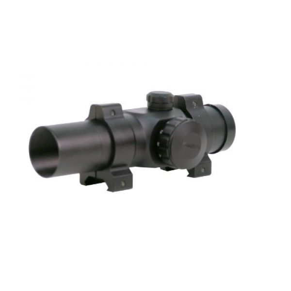 Hi-Lux Optics Rifle Scope 1 Hi-Lux Optics Red-Dot Series 1x25 Riflescope with Rings, Matte Black