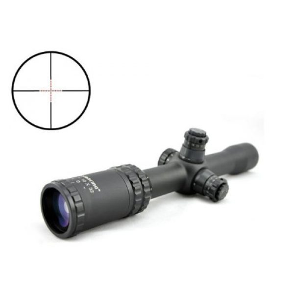 Visionking Rifle Scope 1 Visionking Rifle Scope 2.5-10x32 Riflescopes for Illuminated Wide Angle Zielfernrohr (Black)