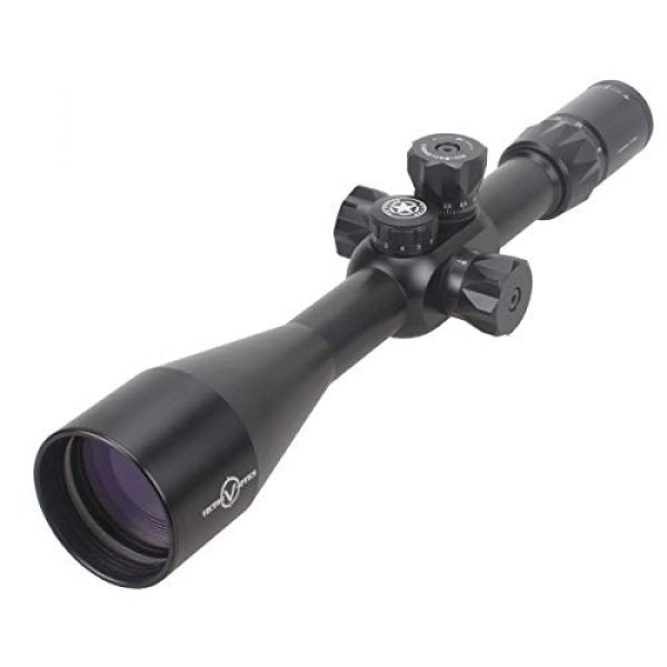 TAC Vector Optics Rifle Scope 3 TAC Vector Optics Tactical Riflescope Counterpunch 6-25x56 First Focal Plane Mil Dot Free Tri Rails Mount Honeycomb Sunshade Color Black