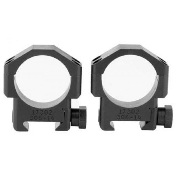 Badger Rifle Scope 1 Badger Ring, Fits Picatinny, Alloy, High Height, Black 30617