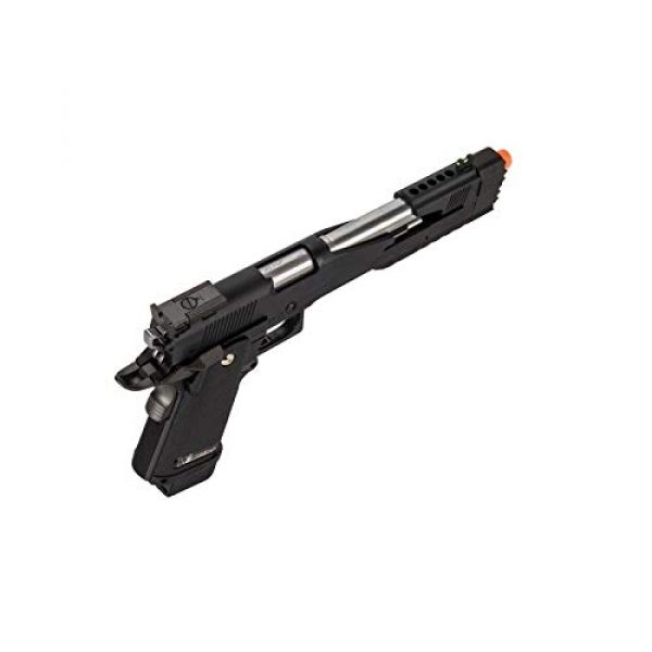 Lancer Tactical Airsoft Pistol 3 Lancer Tactical WE-Tech Hi-Capa 7.0"Dragon Long Slide Full Auto Gas Blowback Airsoft Pistol with Standard Grip Black
