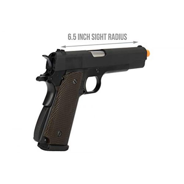 Lancer Tactical Airsoft Pistol 3 Lancer Tactical WE 1911 High Capacity Full Metal Airsoft Gas Blowback Pistol Black 330 FPS