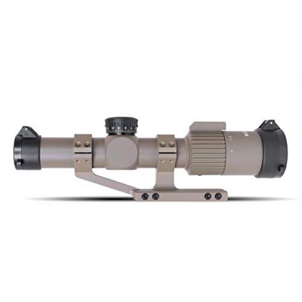Monstrum Rifle Scope 2 Monstrum Alpha Series 1-6x24 First Focal Plane FFP Rifle Scope | ZR305 H-Series Offset Scope Mount | Flat Dark Earth | Bundle