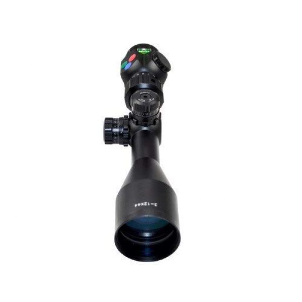 DB TAC INC Rifle Scope 6 DB TAC INC Presma EX Series Professional 3-12X44 Precision Scope, Red,Green,Blue Color RXR Reticle