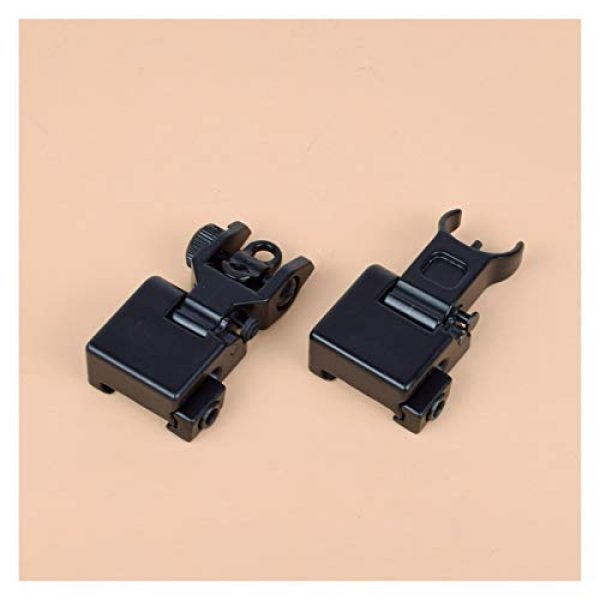 Without Rifle Scope 5 Toy Gun Sight Red dot Sight Magnification Hunting Iron Low flip preamplifier; Rear Sight Foldable Design Contour Quick Separation and Quick Transition Suitable for Most Guide Rails (Color : Black)