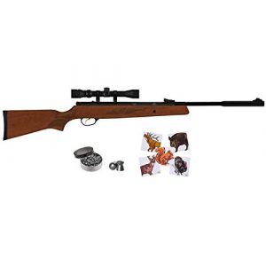Wearable4U Air Rifle 1 Hatsan Mod 95 Vortex Combo QuietEnergy QE Air Rifle, Walnut with Included Wearable4U 100x Paper Targets and Lead Pellets Bundle