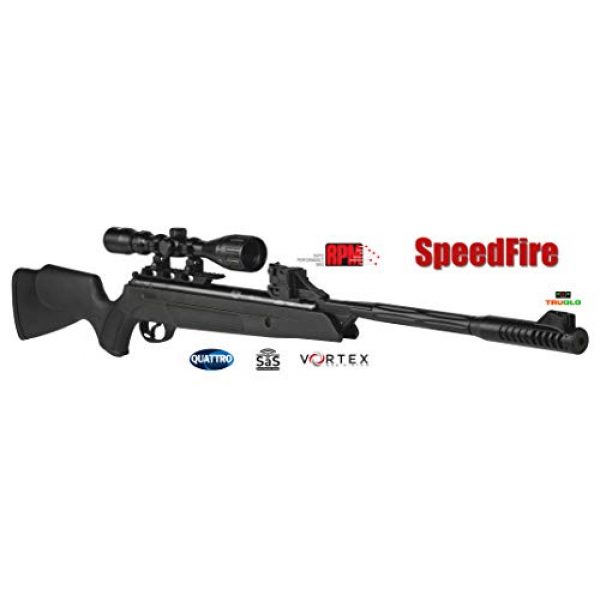 Wearable4U Air Rifle 2 Hatsan SpeedFire Air Rifle, Black with Included Wearable4U 100x Paper Targets and Lead Pellets Bundle
