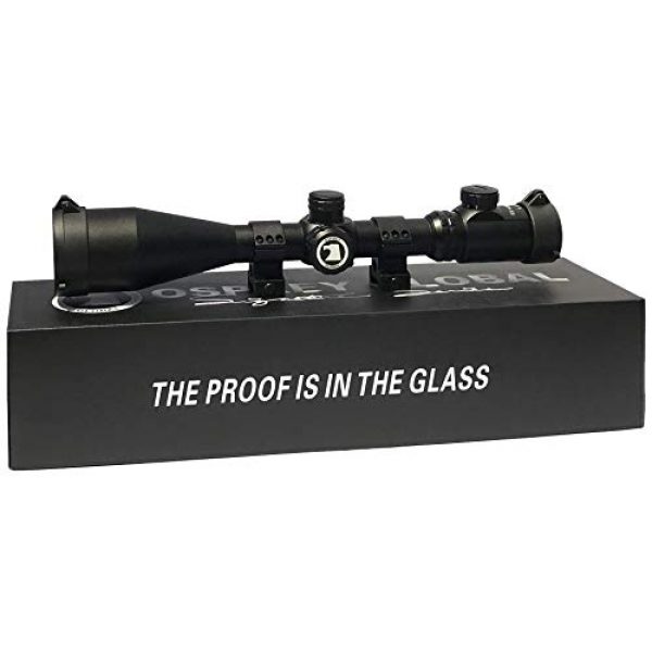 Osprey Global Rifle Scope 5 Osprey Global ES8-32X56MDG Elite Series Mil-Dot Glass Etched Lit Reticle Scope, 8-32x 56mm, Matte Black (8-32x 56mm)