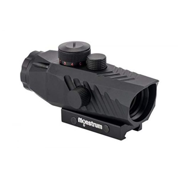 Monstrum Rifle Scope 2 Monstrum P330 Marksman 3X Prism Scope | RM5-AH Adjustable Height Riser Mount with Quick Release | Bundle