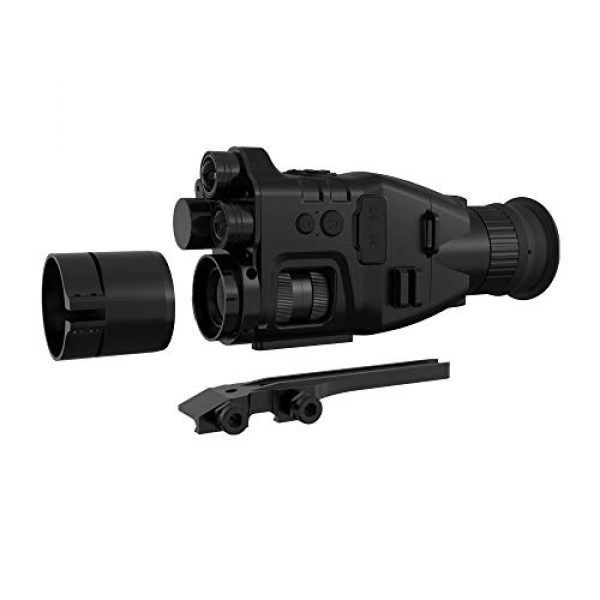 DYCOME Rifle Scope 7 Night Vision Rifle Scope, Digital Goggles Monocular for Nightfall Total Darkness Night Vision Caucus Riflescope for Outdoor Hunting, Save Videos, with Bracket