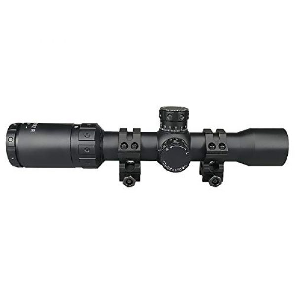 Persei Rifle Scope 6 Persei 1.5-15x32 Rifle Scope with Red Illuminated Glass Reticle 30mm Tube and Medium Profile Scope Rings