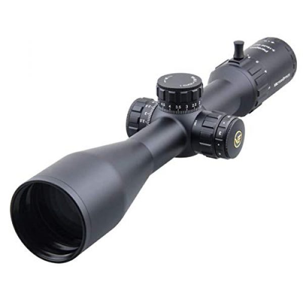 Vector Optics Rifle Scope 3 Vector Optics 3-15x50mm Second Focal Plane (SFP) Genii 1/10 MIL Tactical Riflescope with Red Illuminated Reticle, 30mm Mount Rings, Lens Cover, 3 Inch Sunshade(Black Matte)