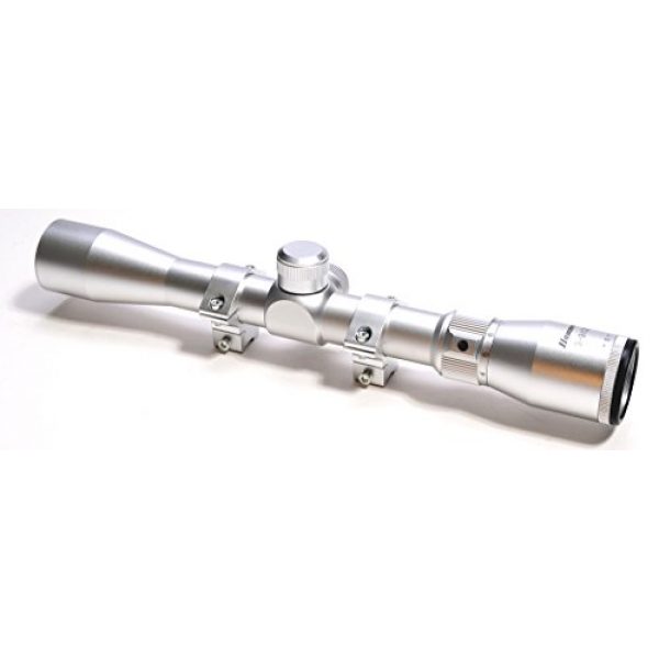 Hammers Rifle Scope 1 Hammers Stainless Silver Rifle Scope 3-9x32 for 10/22 597SS Model 60 795 22 Auto with Matching 3/8 Dovetail Scope Rings