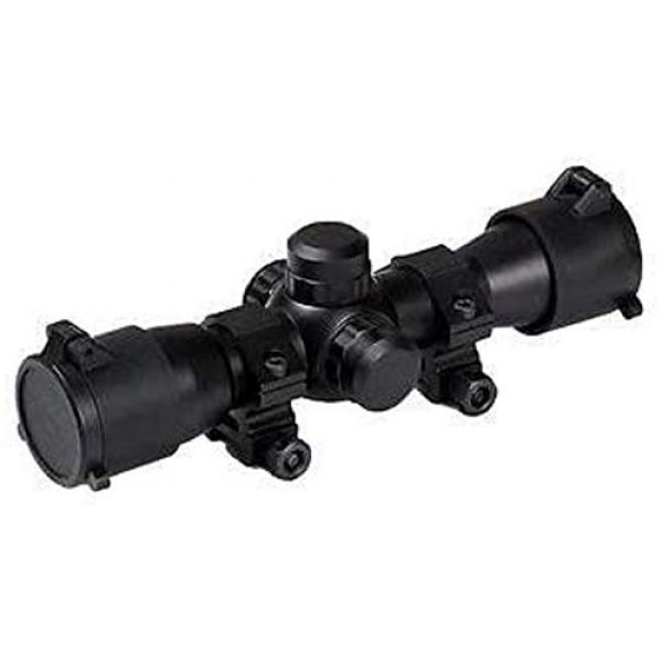 GOTICAL Rifle Scope 2 GOTICAL Combo of 1X25 RED and Green Adjustable 5 MOA DOT Sight Scope with Weaver Picatinny Rings & 16 Slot Picatinny Rail Scope Mount