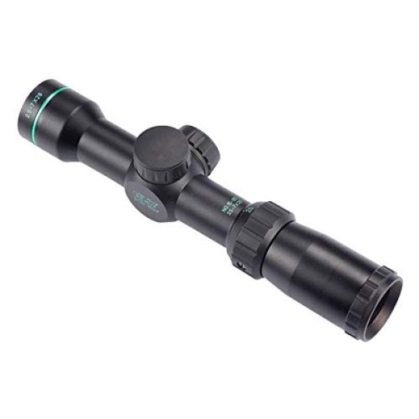 KTAIS Rifle Scope 1 KTAIS Tactical Hunting Scope 2.5-7x28 Riflescope Optical Sight Rangefinder Reticle Rifle Scope Gun Airgun Scope (Color : Black)