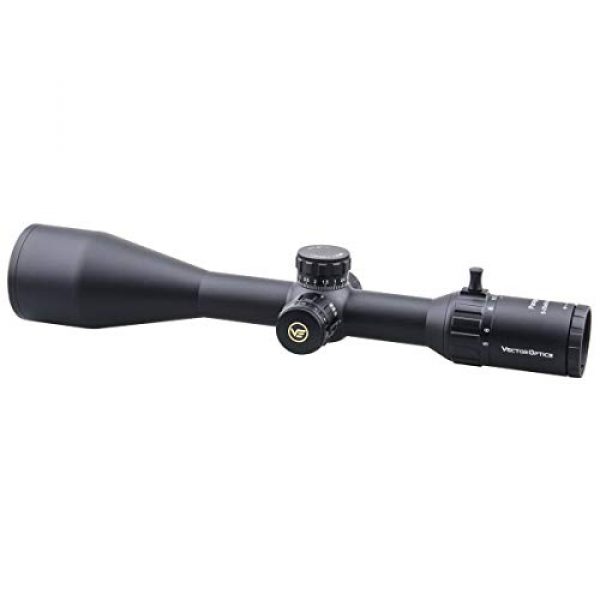 Vector Optics Rifle Scope 1 Vector Optics 5-25x56mm Second Focal Plane (SFP) Genii 1/10 MIL Tactical Riflescope with Red Illuminated Reticle, 30mm Mount Rings, Lens Cover, 3 Inch Sunshade (Matte Black)