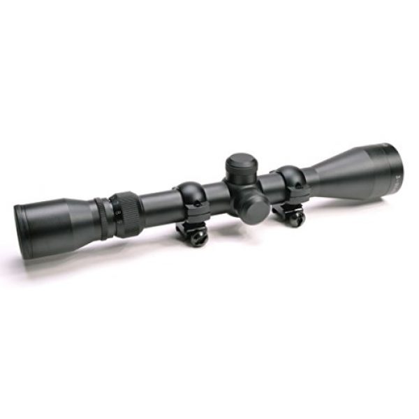 Hammers Rifle Scope 1 Hammers Hunting Plinking Rifle Scope 3-9x40 with Low Weaver Scope Rings 1 inch Tube Finger Adjustable Turret