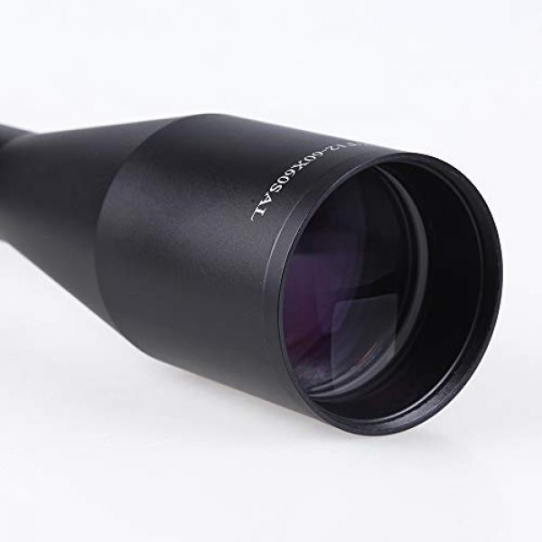 Sniper Rifle Scope 6 Sniper KT 12-60X60 SAL Rifle Scope 35mm Tube Side Parallax Adjustment Glass Etched Reticle Red Green Illuminated with Scope Rings