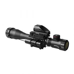 Sniper Rifle Scope 1 Sniper ST 4-16x50 Scope Combo Includes Laser Sight and Holographic Dot Sight