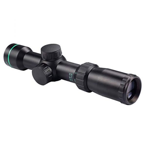 KTAIS Rifle Scope 3 KTAIS Tactical Hunting Scope 2.5-7x28 Riflescope Optical Sight Rangefinder Reticle Rifle Scope Gun Airgun Scope (Color : Black)