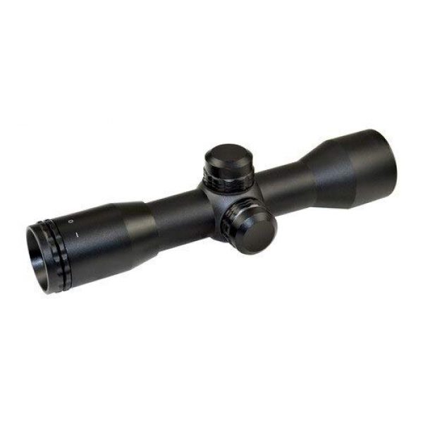 DB TAC INC Rifle Scope 6 DB TAC INC 4X32 Compact Scope with Rangefinder Reticle and 1" Dovetail Scope Rings
