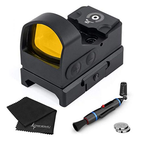 Wearable4U Rifle Scope 1 Wearable4U Athlon Optics Midas TSR1 Open Sight, 50K Hour Battery Life with Included Extra Battery CR2032 Lens Cleaning Pen and Lens Cleaning Cloth Bundle
