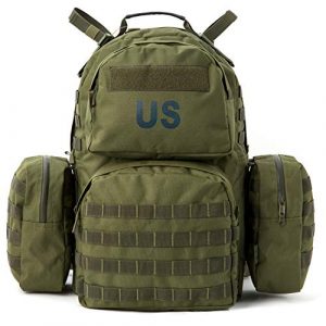 Akmax.cn Tactical Backpack 1 Military Army Backpack, MOLLE 2 Medium Rucksack with Removeable Shoulder Straps and Wasit Belt, Internal Frame