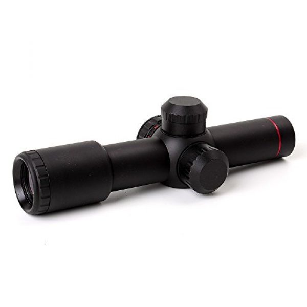 ohhunt Rifle Scope 4 ohhunt 4.5x20E Compact Hunting Rifle Scope Red Illuminated Glass Etched Reticle Riflescope with Flip-Open Lens Caps and Rings