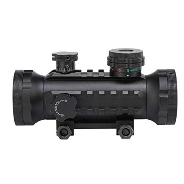 DJym Rifle Scope 2 DJym Tactical Red and Green Dot Sight Scope, Reflex Sight Scope for Air Hunting Riflescope