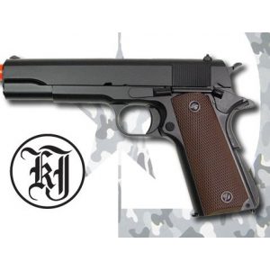 KJW Airsoft Pistol 1 gbb-609 - KJW full metal semi auto gas blowback pistol with free safty shooting glasses and propane adapter(Airsoft Gun)
