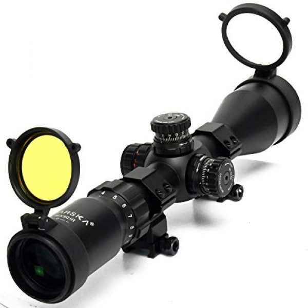 BARSKA Rifle Scope 2 BARSKA AC13348 4-16x50 First Focal Plane MOA Series Rifle Scope Illuminated Trace MOA Reticle, Black, One Size