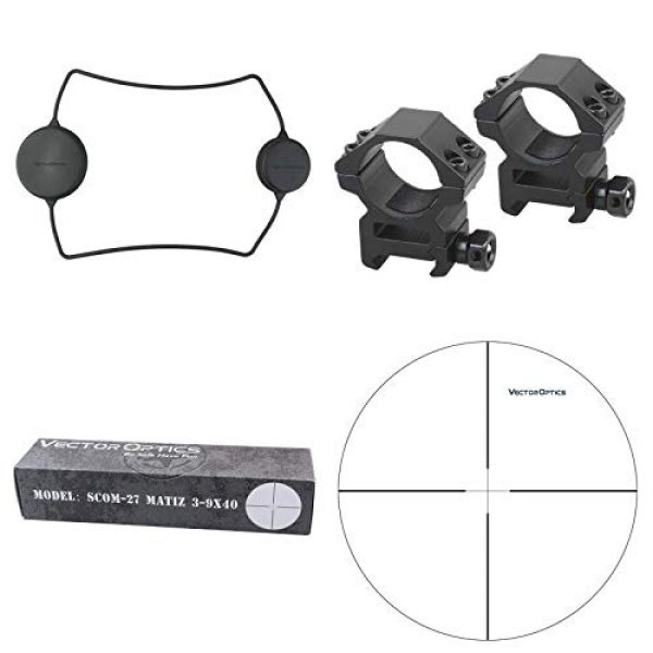 Vector Optics Rifle Scope 6 Vector Optics Air Rifle Scope,BDC Reticle Compact Airgun Scope Second Focal Plane Sniper Hunting 1-inch Tube SFP RifleScope with Weaver Rings and Parallax Adjustment
