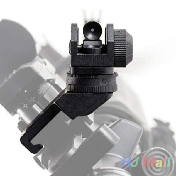 KTAIS Rifle Sight 2 KTAIS Front and Rear 45 Degree Offset Rapid Transition BUIS Backup Iron Sight Set (Color : Black)