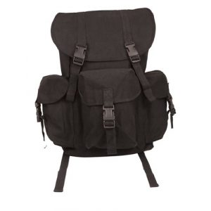 Rothco Tactical Backpack 1 Rothco Black Canvas Outfitter Rucksack