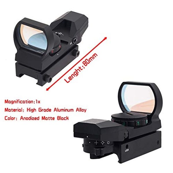 Fashion Sport Rifle Scope 5 Fashion Sport Tactical 1X22X33mm Reflex Sight - Adjustable Reticle 4 Styles Red Green Dot Gun Sight Scope