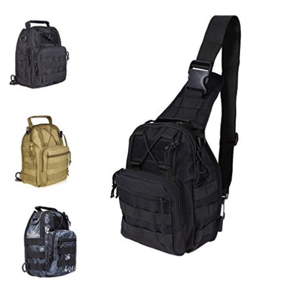REDGO Tactical Backpack 7 REDGO Tactical Shoulder Chest Bag Military Crossbody Oxford Cloth Comfortable Crossed Backpack for Trekking Camping Hiking