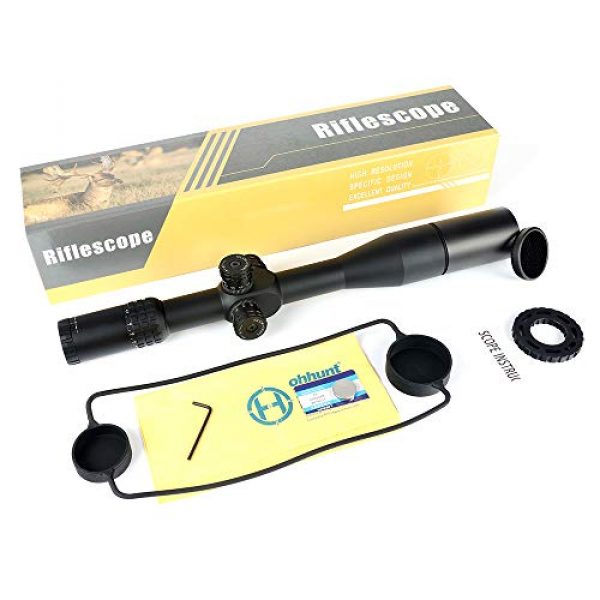 ohhunt Rifle Scope 7 ohhunt FFP 4.5-18X44 SFIR First Focal Plane Hunting Optical Riflescopes Side Parallax R/G Glass Etched Reticle Lock Reset Scope