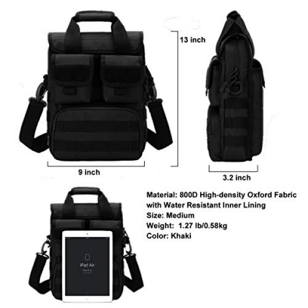 BraveHawk OUTDOORS Tactical Backpack 6 BraveHawk OUTDOORS Tactical Briefcase Messenger Bag, 800D Military Nylon Oxford Laptop Crossbody Shoulder Bag Handbag Daypack