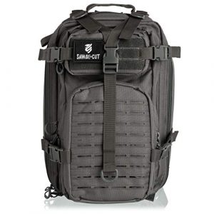 Savage Cut Tactical Backpack 1 Savage Cut Waterproof Tactical Bag - Military Laser Cut, Heavy Duty Survival Backpack (Black)